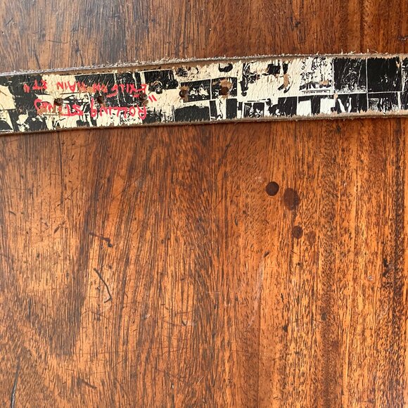 Rolling Stones Exile on Main St. distressed leather belt - Picture 4 of 4